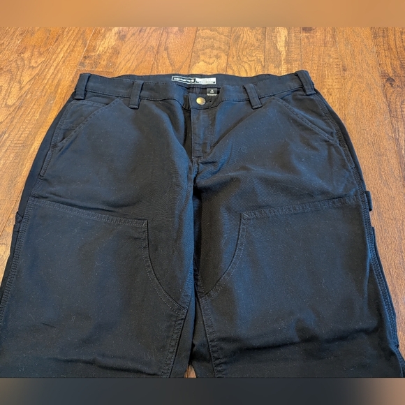 Carhartt Women's Rugged Flex Canvas Double Front Work Pants Size 12 or 14 Short - Picture 7 of 17